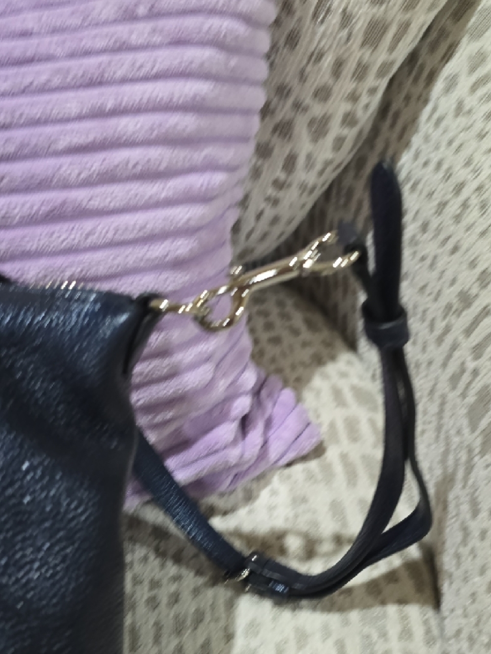 Coach Pebbled Leather Shoulder Satchel - Metallic Navy Blue - Picture 6 of 15